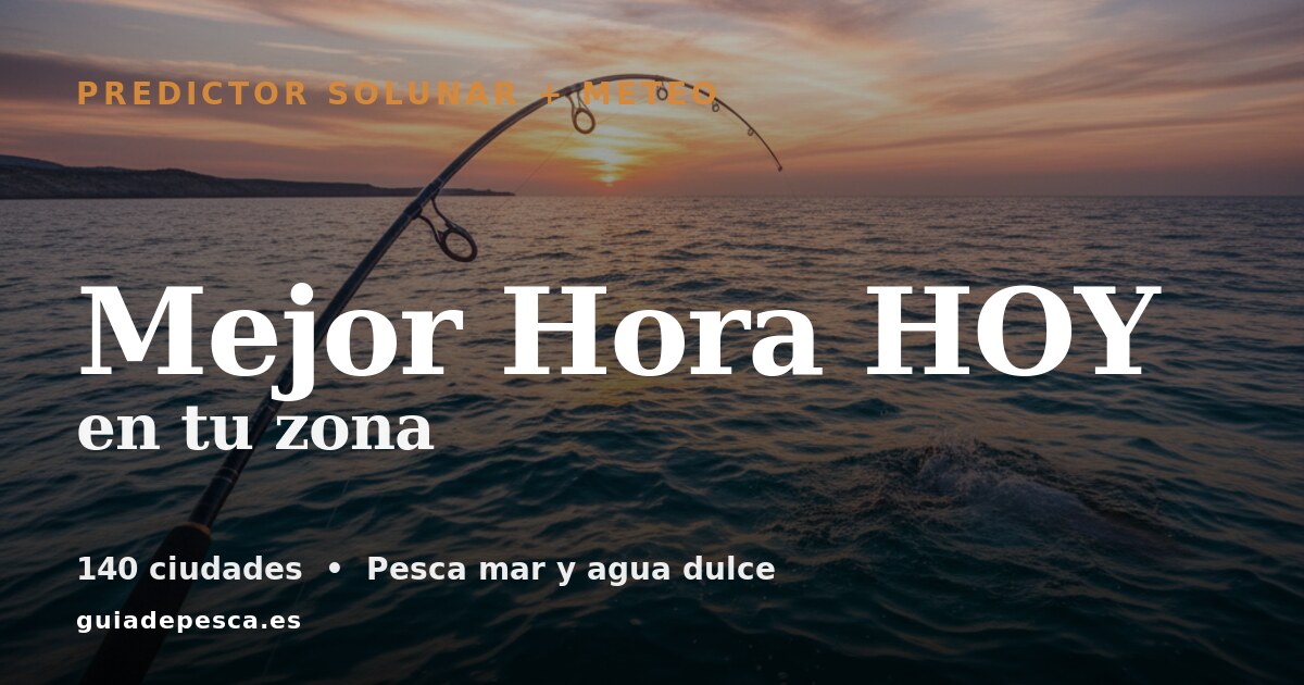 Predictor Pesca Hoy Torrevieja: Mejor Hora Según Solunar y Meteo